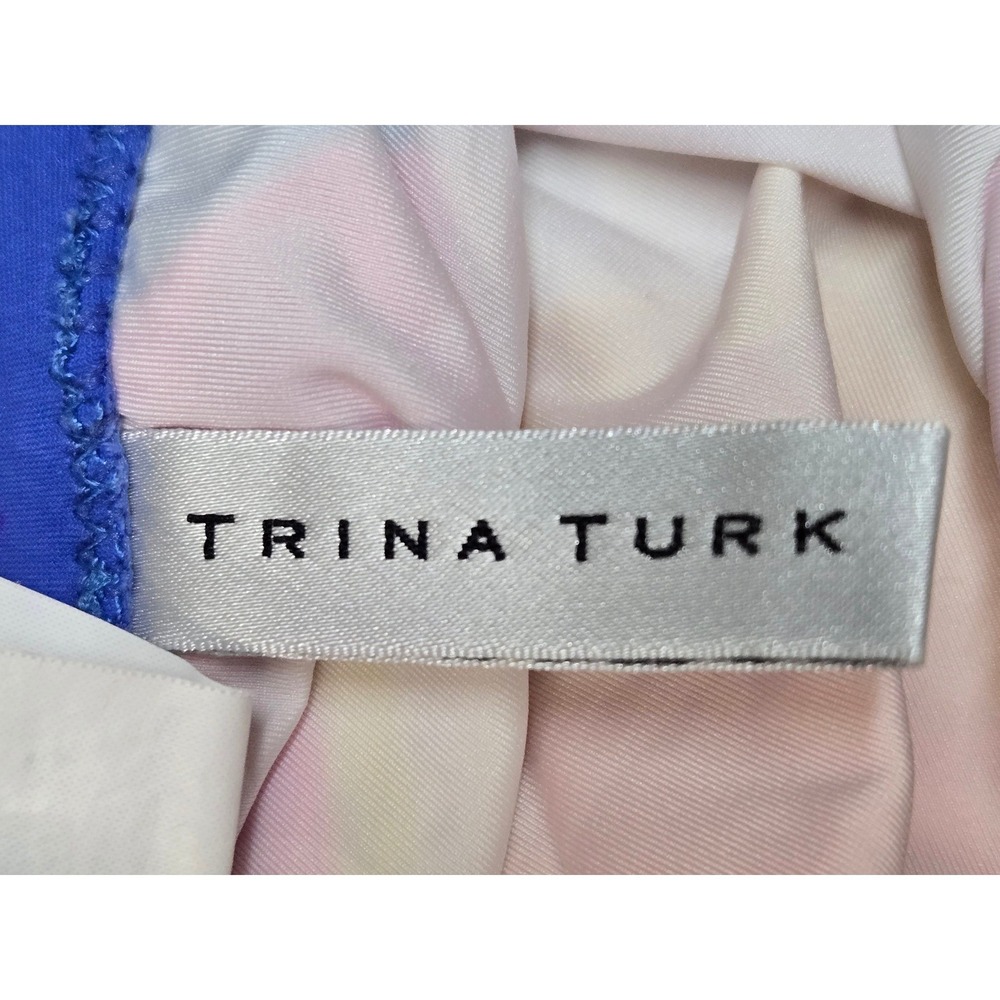Trina Turk Sunset Chevron One Piece Swimsuit Multi Color Striped Womens 12 - Picture 7 of 11